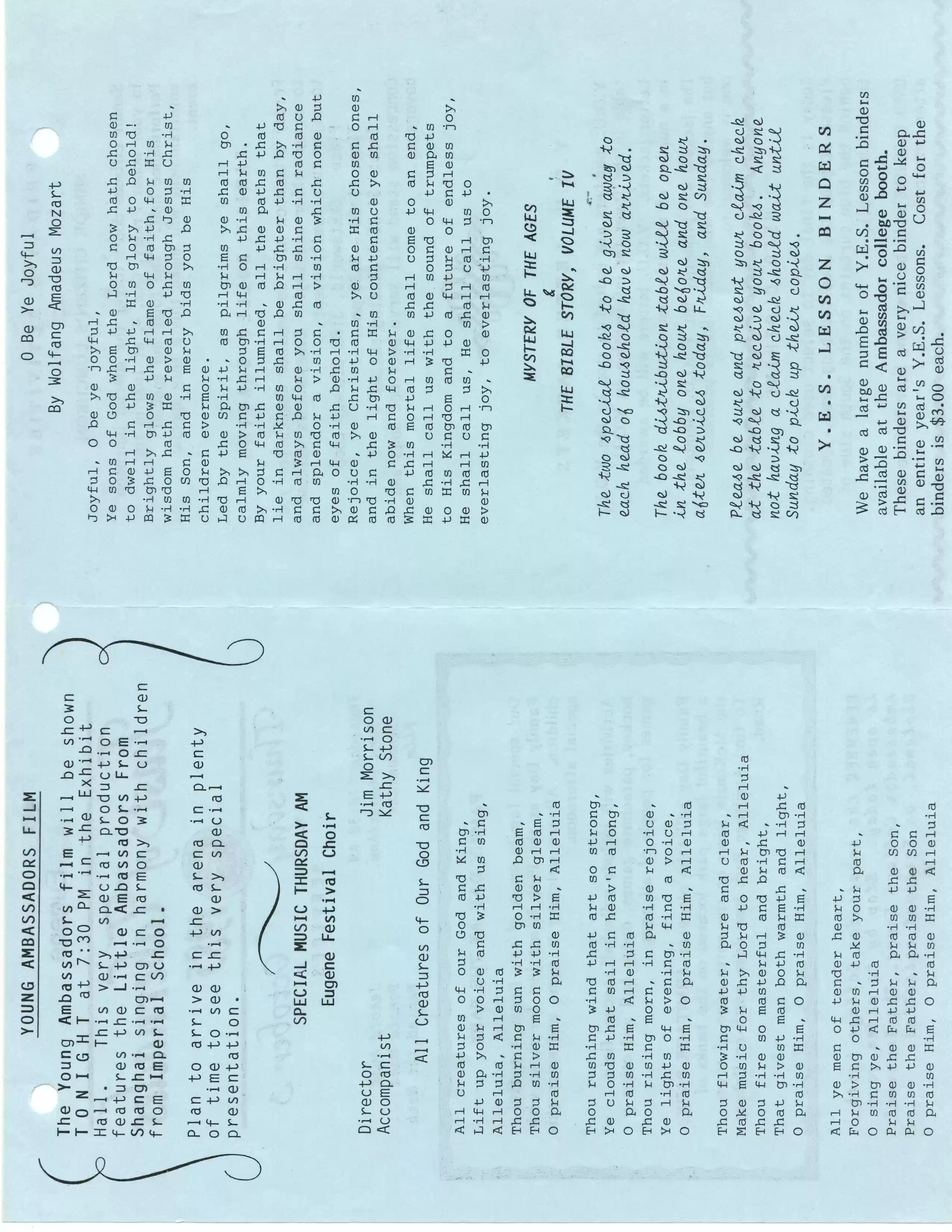 Eugene FT bulletin 10-3-85, pg2